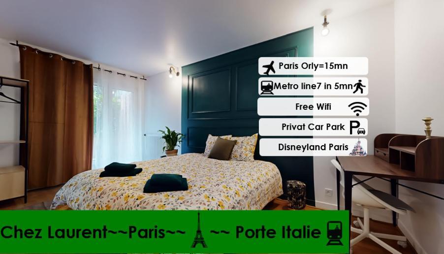 8 Personnes - 4 Rooms - 2 Salle De Bain - Metro 7 & 14 - Porte Italie - Private Car Park- Wifi Le Kremlin-Bicêtre Eksteriør billede